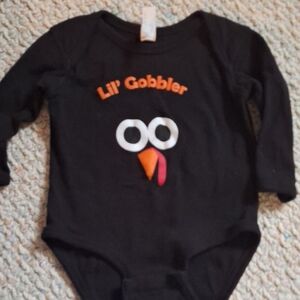 Rabbit Skins Black Lil' Gobbler Bodysuit